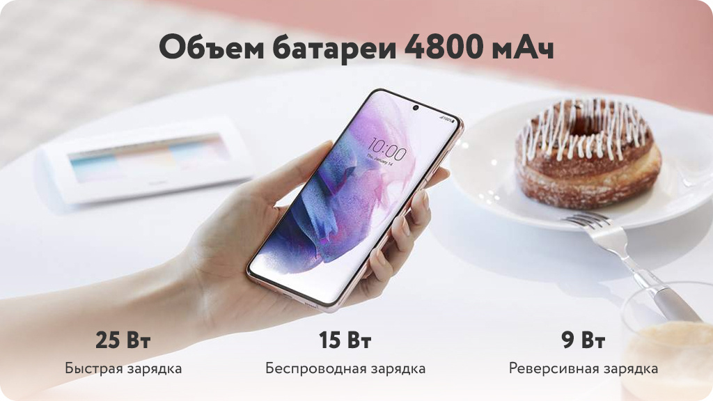 Samsung Galaxy S21+ 5G 8/128GB Серебряный фантом Snapdragon (Global Version)